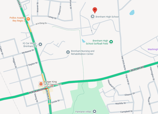 Brenham High School map