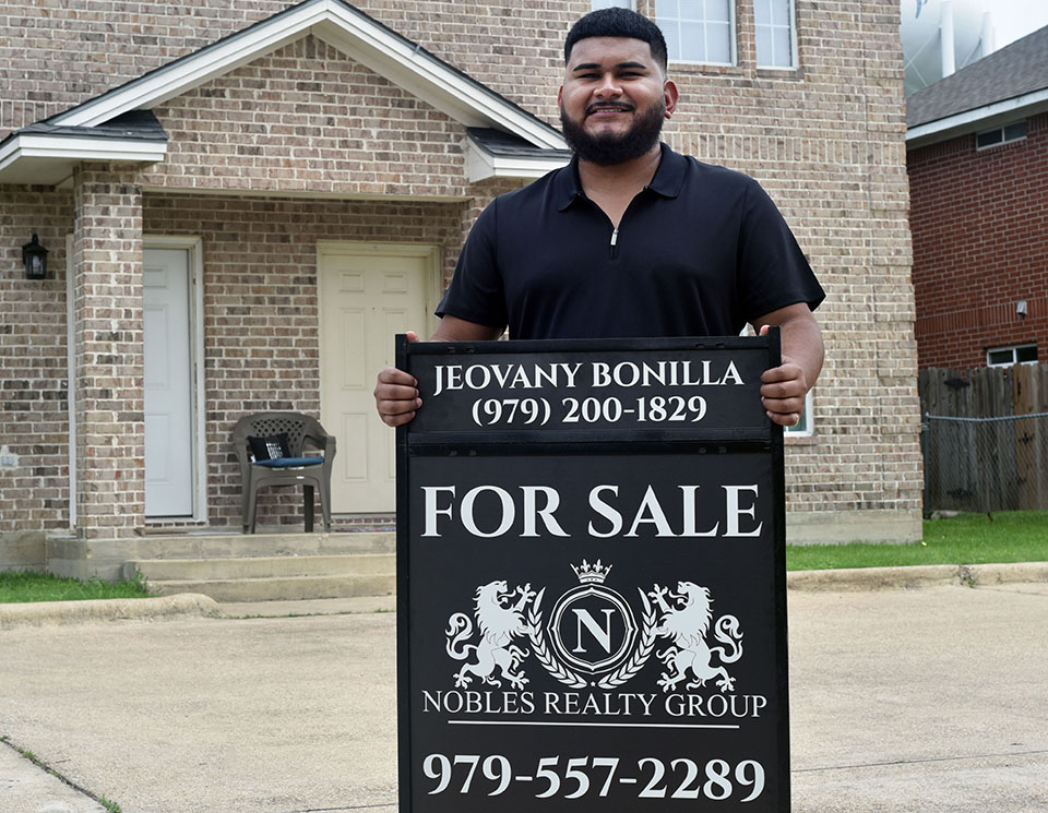 Jeovany Bonilla graduated last year with an AAS in Business Administration and Management and his Real Estate Certificate